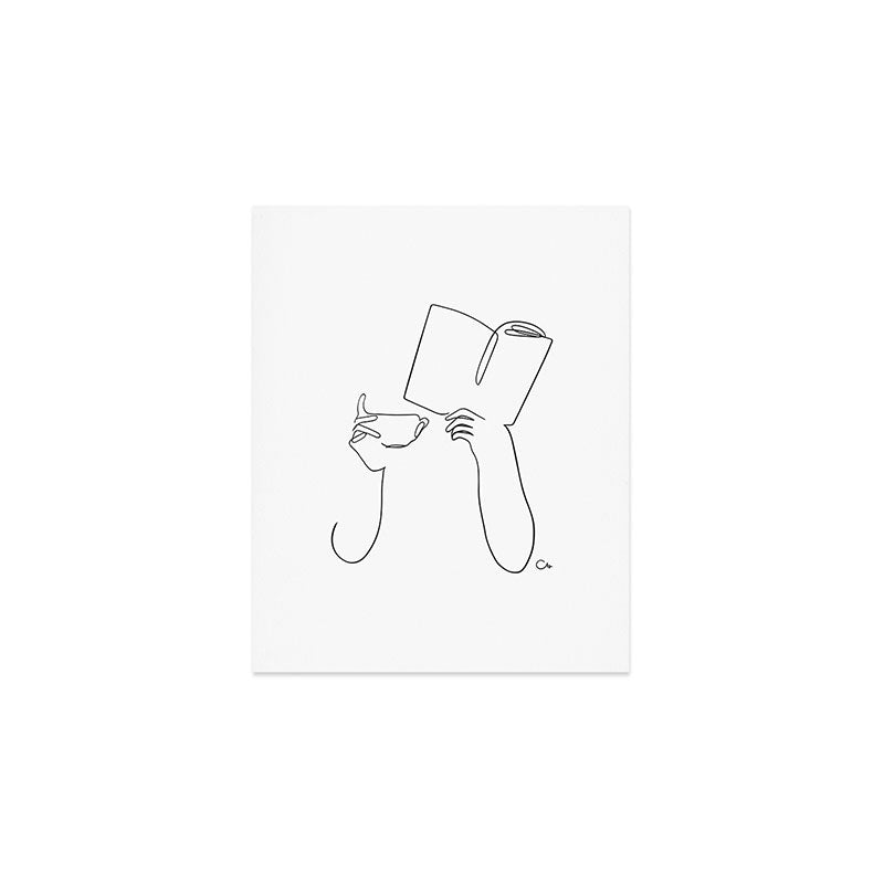 Book & Coffee Art Print Gallery Image 1