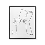 Book & Coffee Framed Canvas Print Gallery Image 6