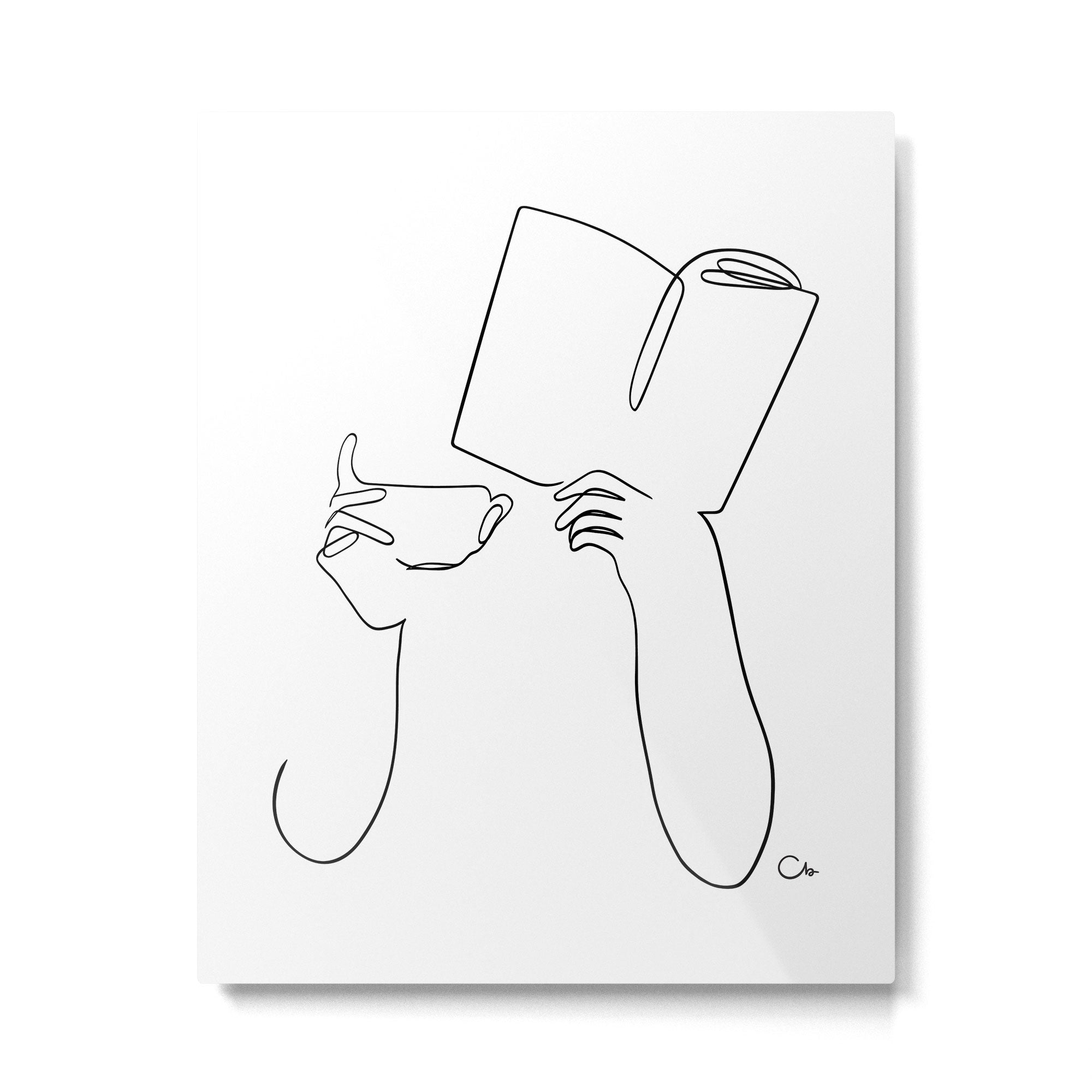 Book & Coffee Metal Print Gallery Image 4