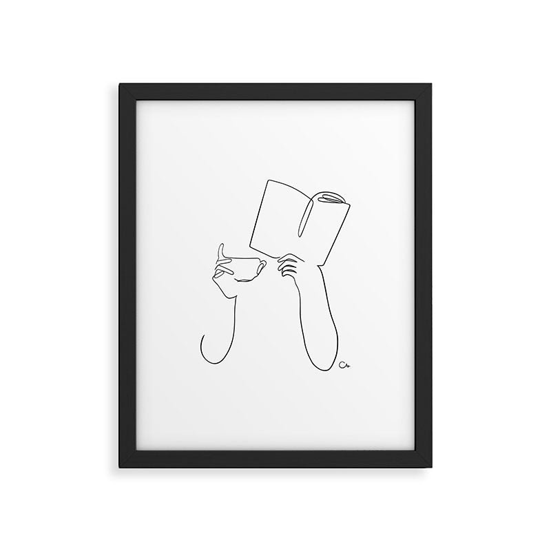 Book & Coffee Framed Art Print Gallery Image 5