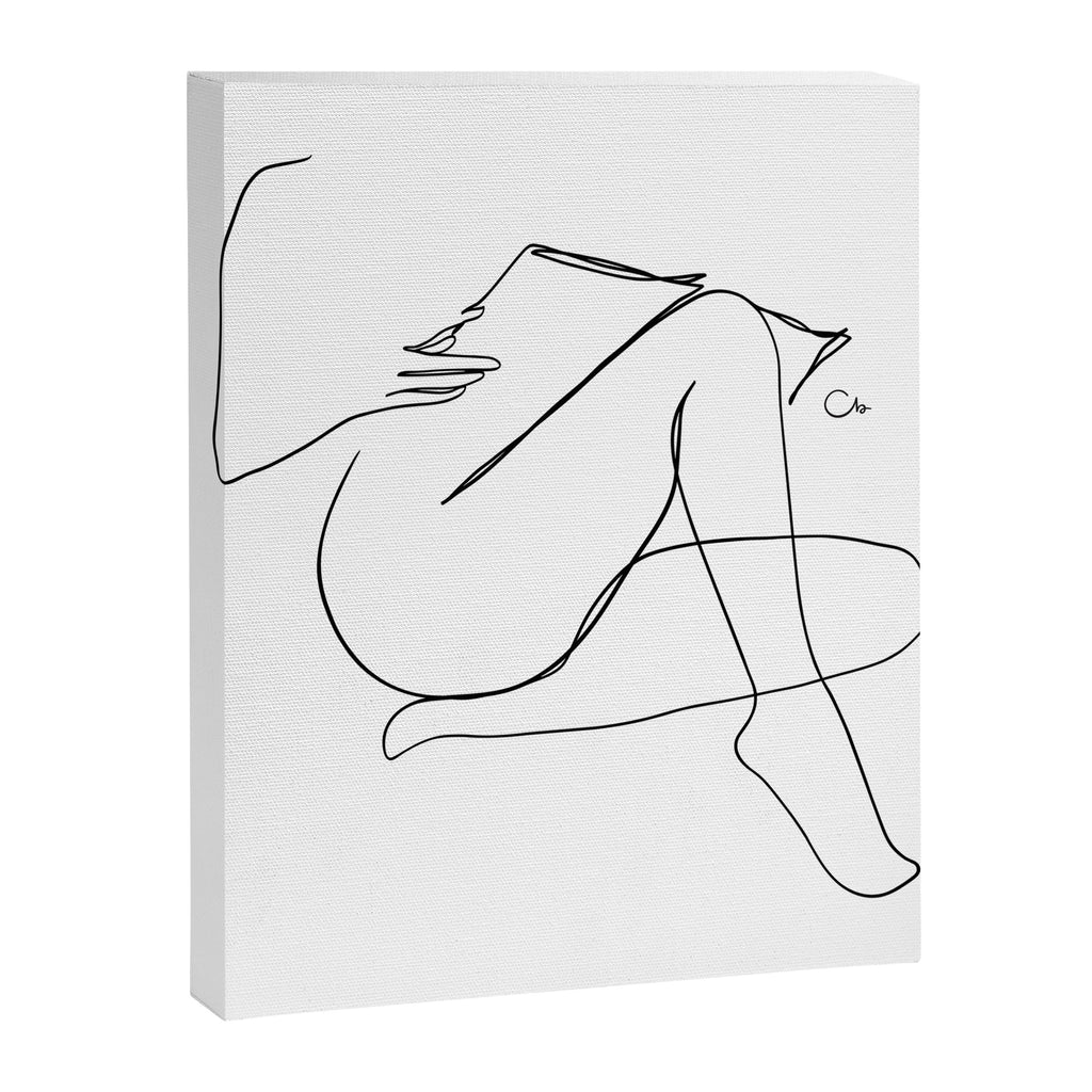 Reading Naked Canvas Print Gallery Image 8