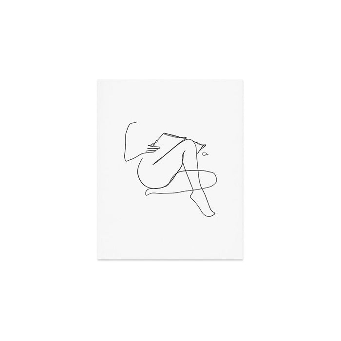 Reading Naked Art Print Gallery Image 1