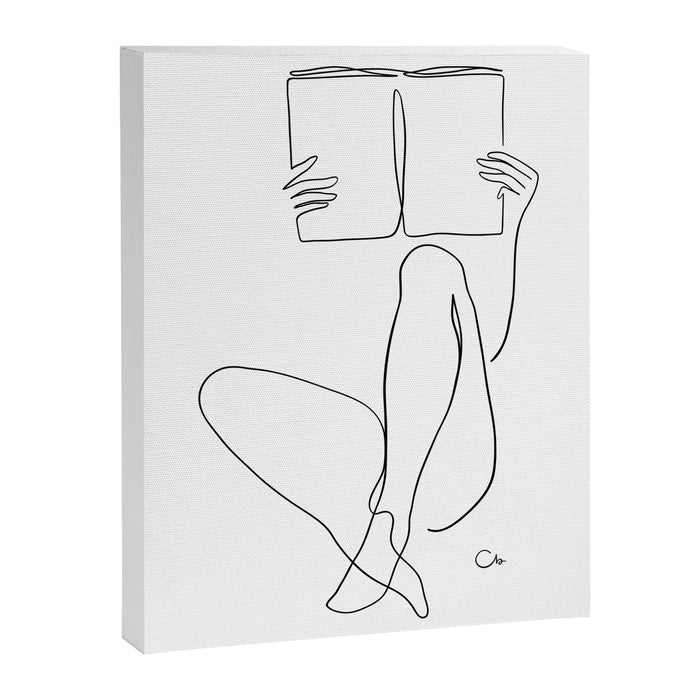 Reading Naked n.2 Canvas Print Gallery Image 1
