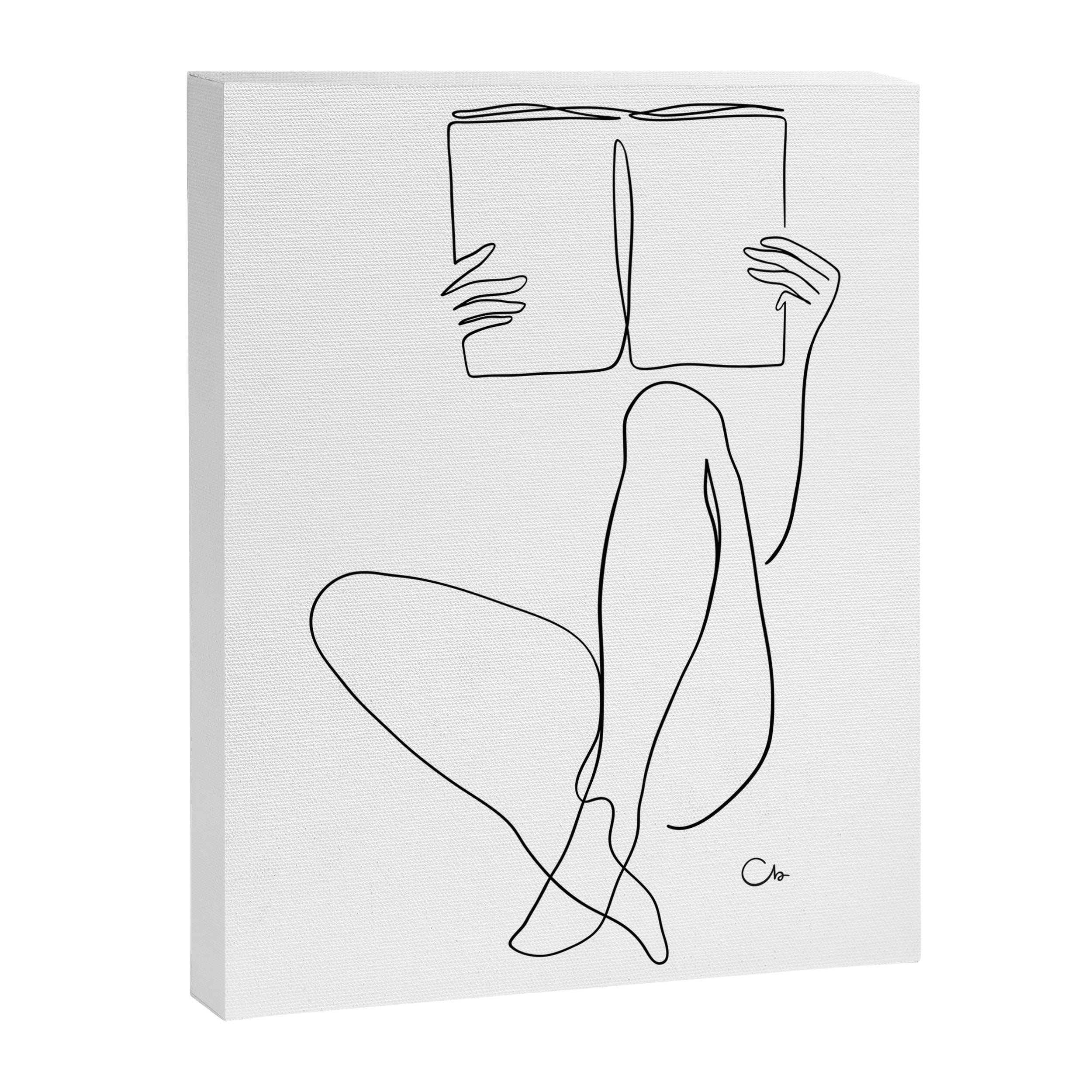 Reading Naked n.2 Canvas Print Gallery Image 6