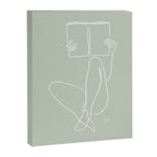 Reading Naked n.2 (green) Canvas Print Gallery Image 6