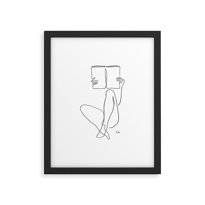 Reading Naked n.2 Framed Art Print Gallery Image 1