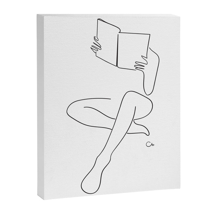 Reading Naked n.3 Canvas Print Gallery Image 1