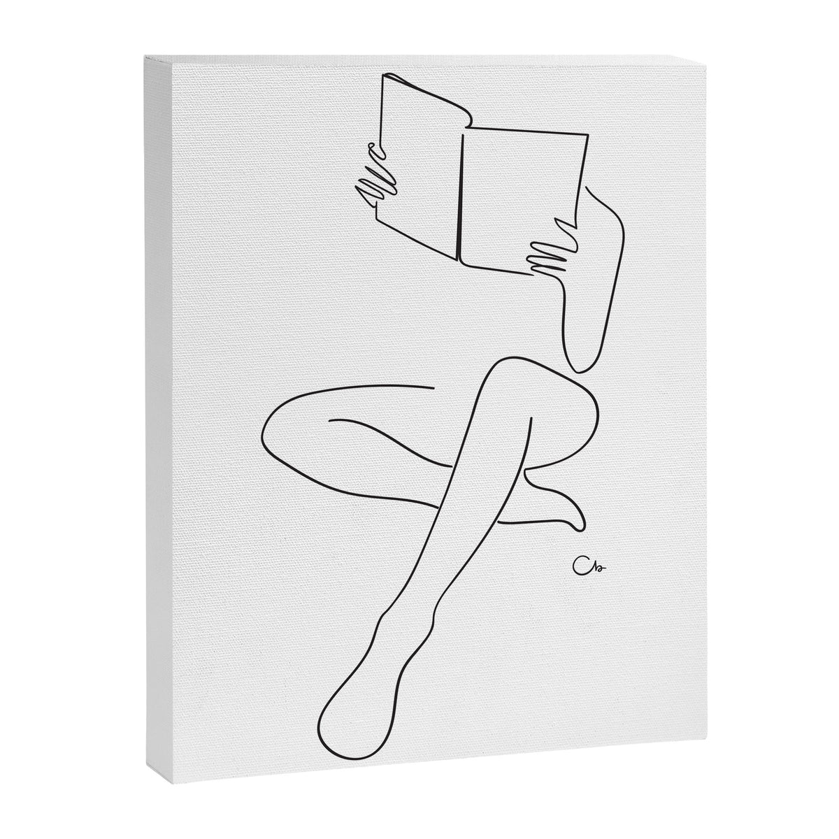 Reading Naked n.3 Canvas Print Gallery Image 6