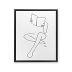 Reading Naked n.3 Framed Canvas Print Gallery Image 6