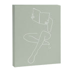 Reading naked n.3 (green) Canvas Print Gallery Image 6