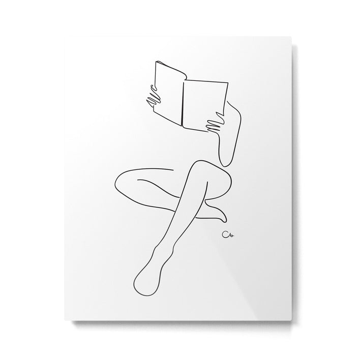 Reading Naked n.3 Metal Print Gallery Image 1