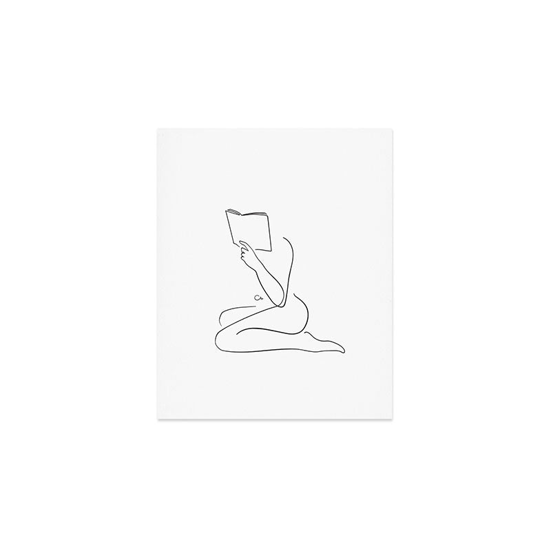 Reading Naked n.4 Art Print Gallery Image 1