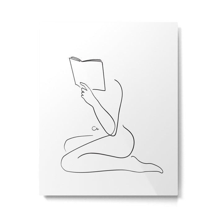 Reading Naked n.4 Metal Print Gallery Image 1