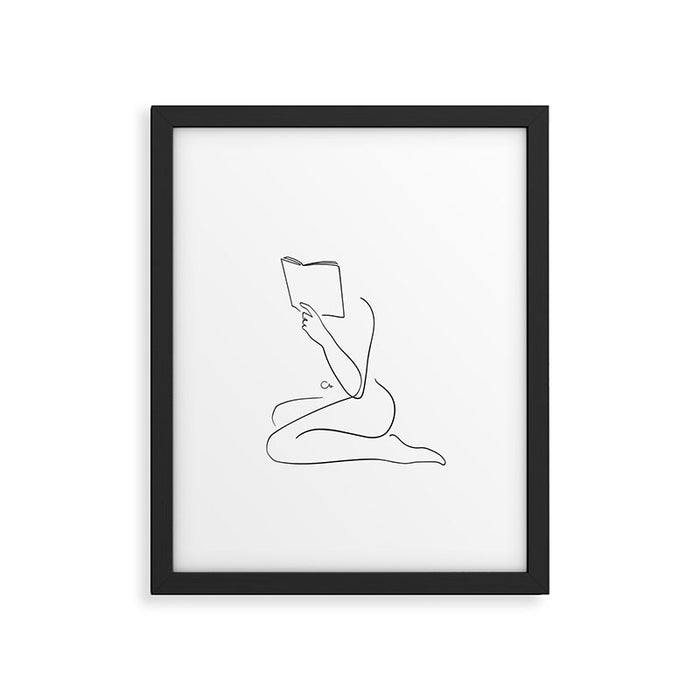 Reading Naked n.4 Framed Art Print Gallery Image 1