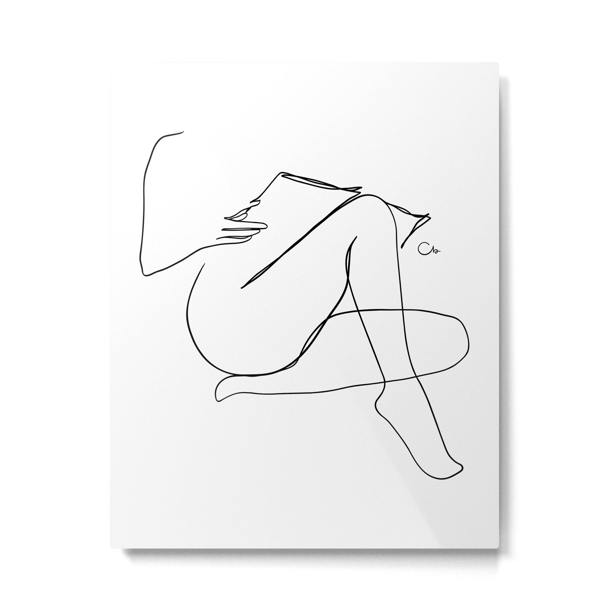 Reading Naked Metal Print Gallery Image 6