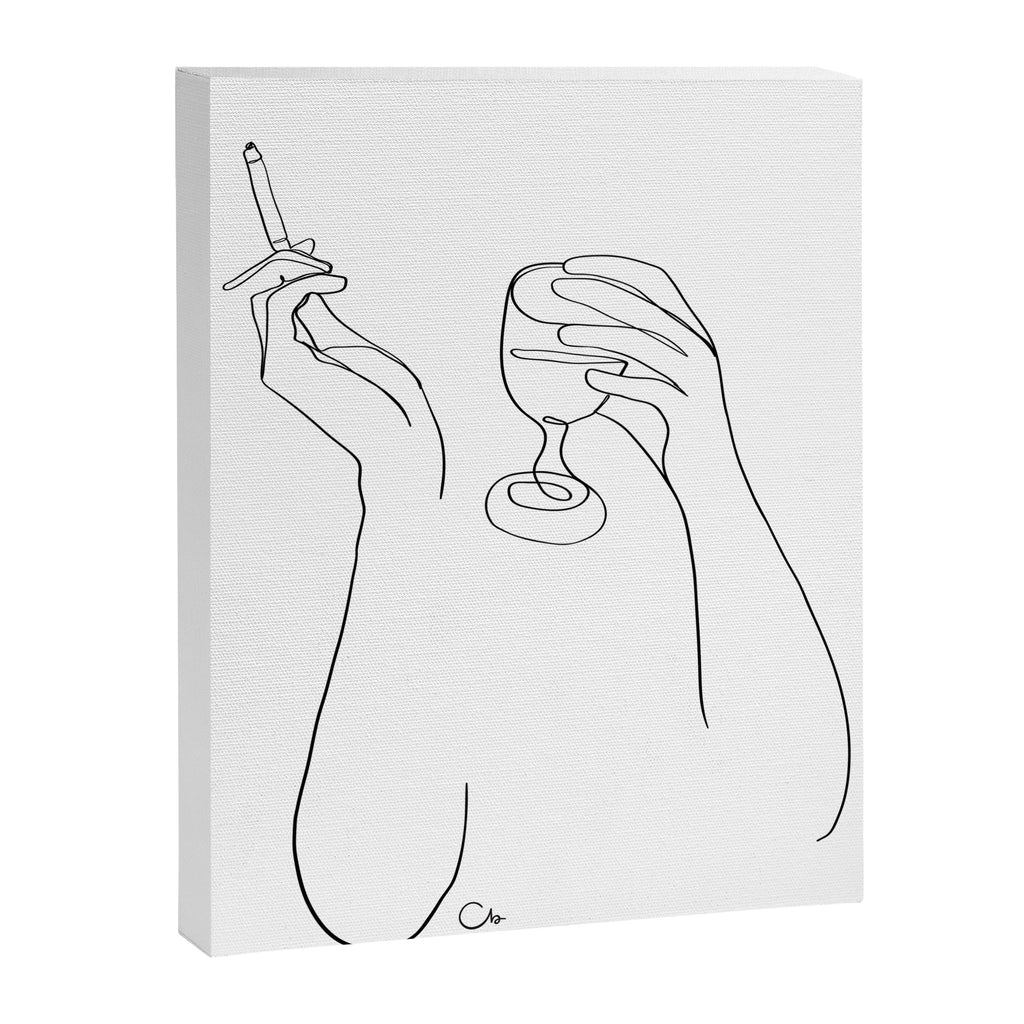 Wine & Cigarettes Canvas Print Gallery Image 8