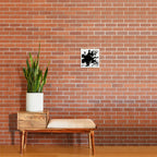 Black and white splat - Abstract, black paint splatter painting Art Print Gallery Image 2
