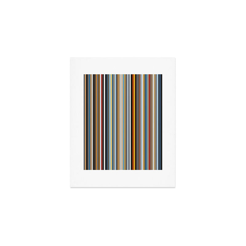Nordic Stripes Vertical Pattern Art Print Gallery Image 1