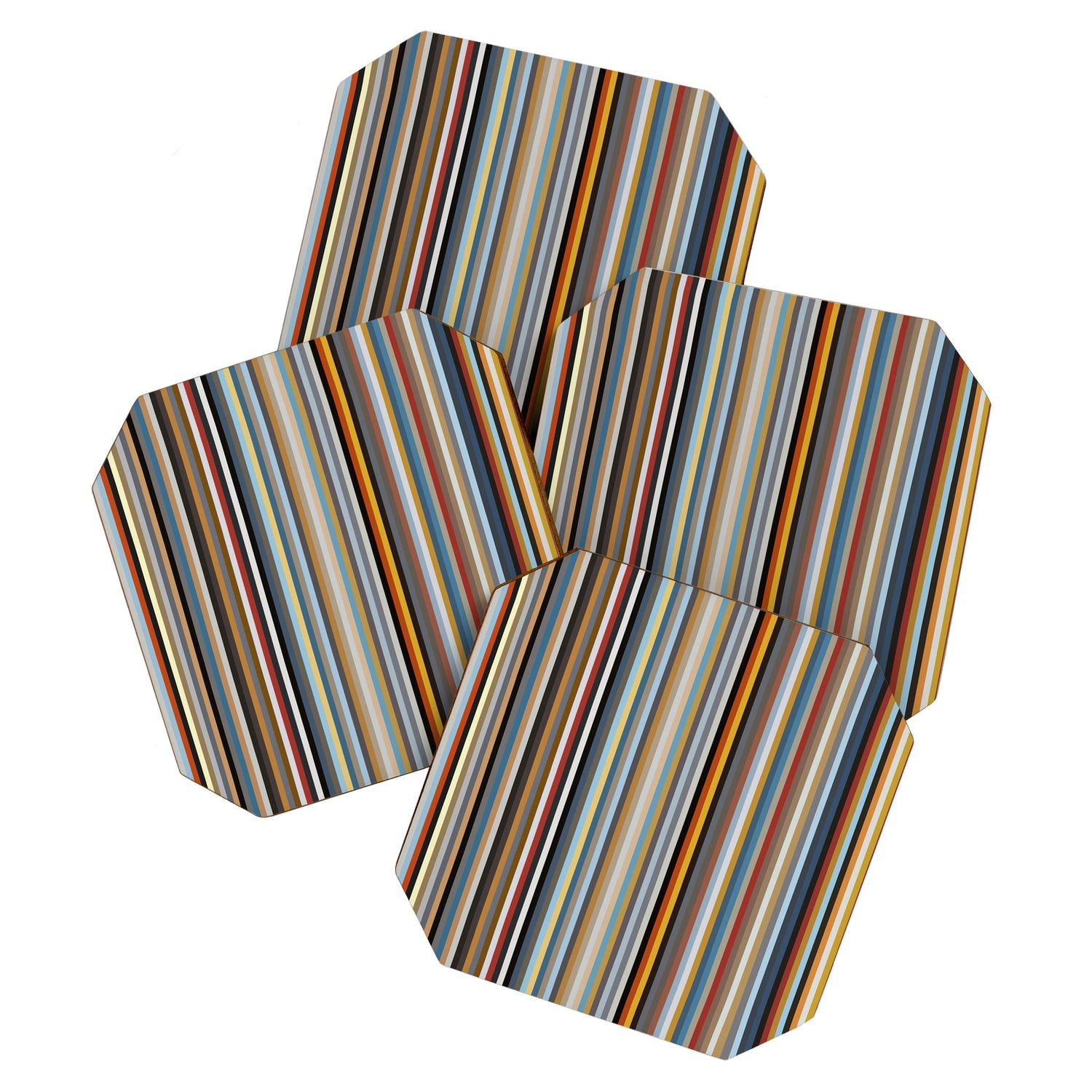Nordic Stripes Vertical Pattern Coaster Gallery Image 1