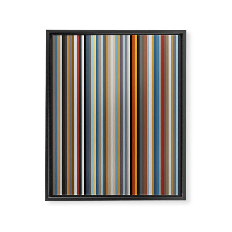 Nordic Stripes Vertical Pattern Framed Canvas Print Gallery Image 8