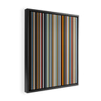 Nordic Stripes Vertical Pattern Framed Canvas Print Gallery Image 2
