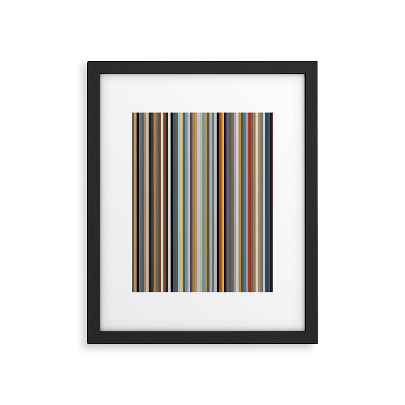 Nordic Stripes Vertical Pattern Framed Art Print Gallery Image 6