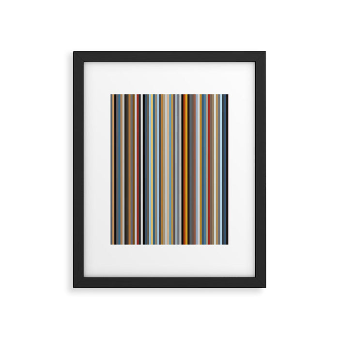 Nordic Stripes Vertical Pattern Framed Art Print Gallery Image 1