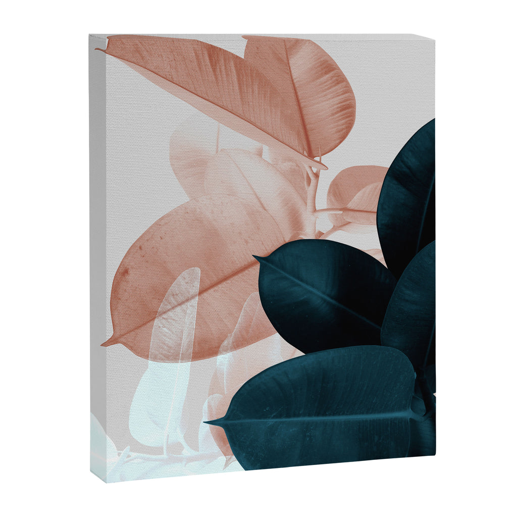 Blush & Blue Leaves Canvas Print Gallery Image 6