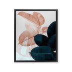 Blush & Blue Leaves Framed Canvas Print Gallery Image 6
