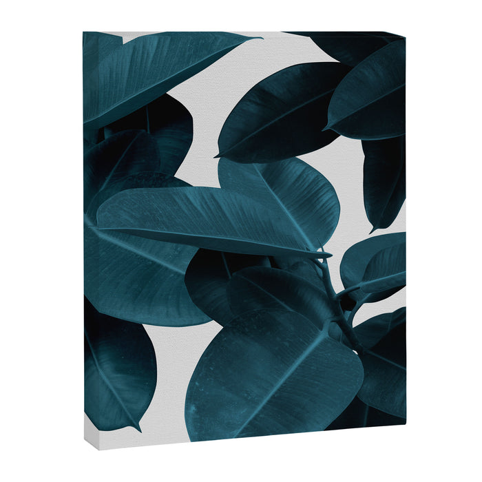 Indigo Blue Plant Leaves Canvas Print Gallery Image 1