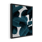Indigo Blue Plant Leaves Framed Canvas Print Gallery Image 2
