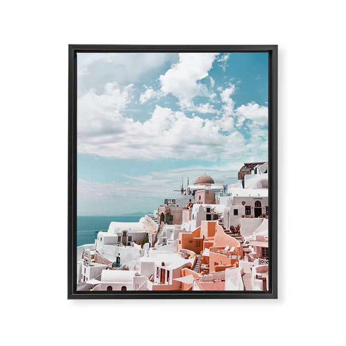 Santorini, Oia Framed Canvas Print Gallery Image 1