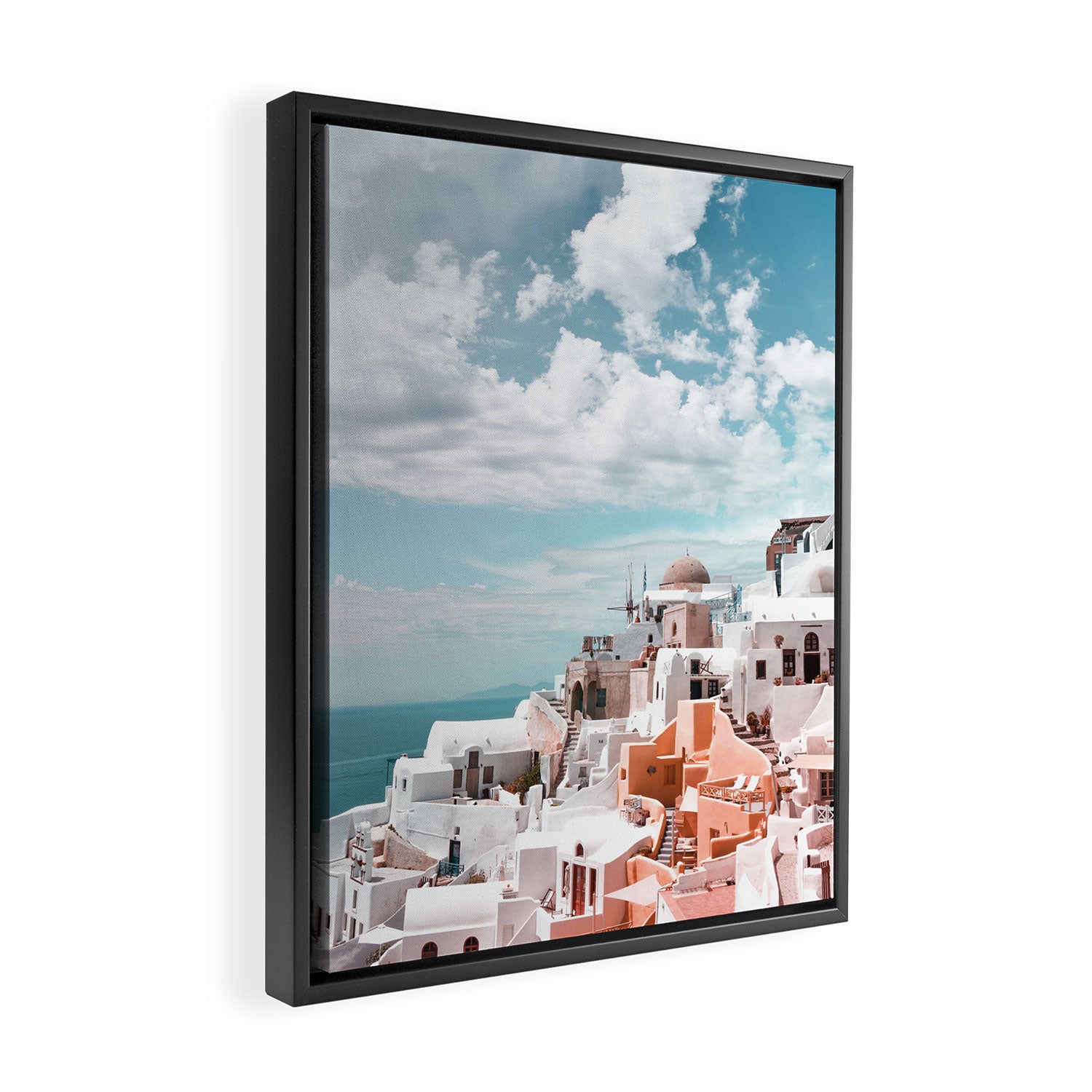 Santorini, Oia Framed Canvas Print Gallery Image 2