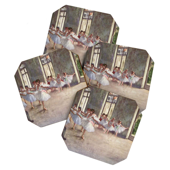 Ballet Rehearsal 1873 By Edgar Degas Reproduction by the Famous French Painter Dance Class Scene Coaster Gallery Image 1