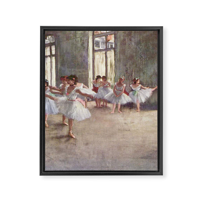 Ballet Rehearsal 1873 By Edgar Degas Reproduction by the Famous French Painter Dance Class Scene Framed Canvas Print Gallery Image 1