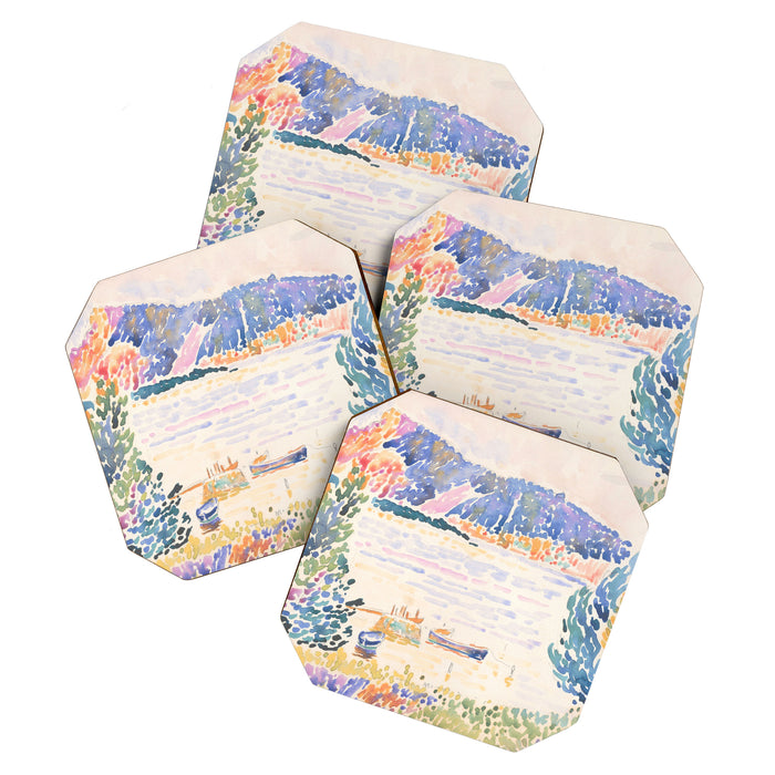 Cap NeÌgre by Henri-Edmond Cross 1909 French Cottage Mountain Country and Farmhouse Aesthetic Coaster Gallery Image 1