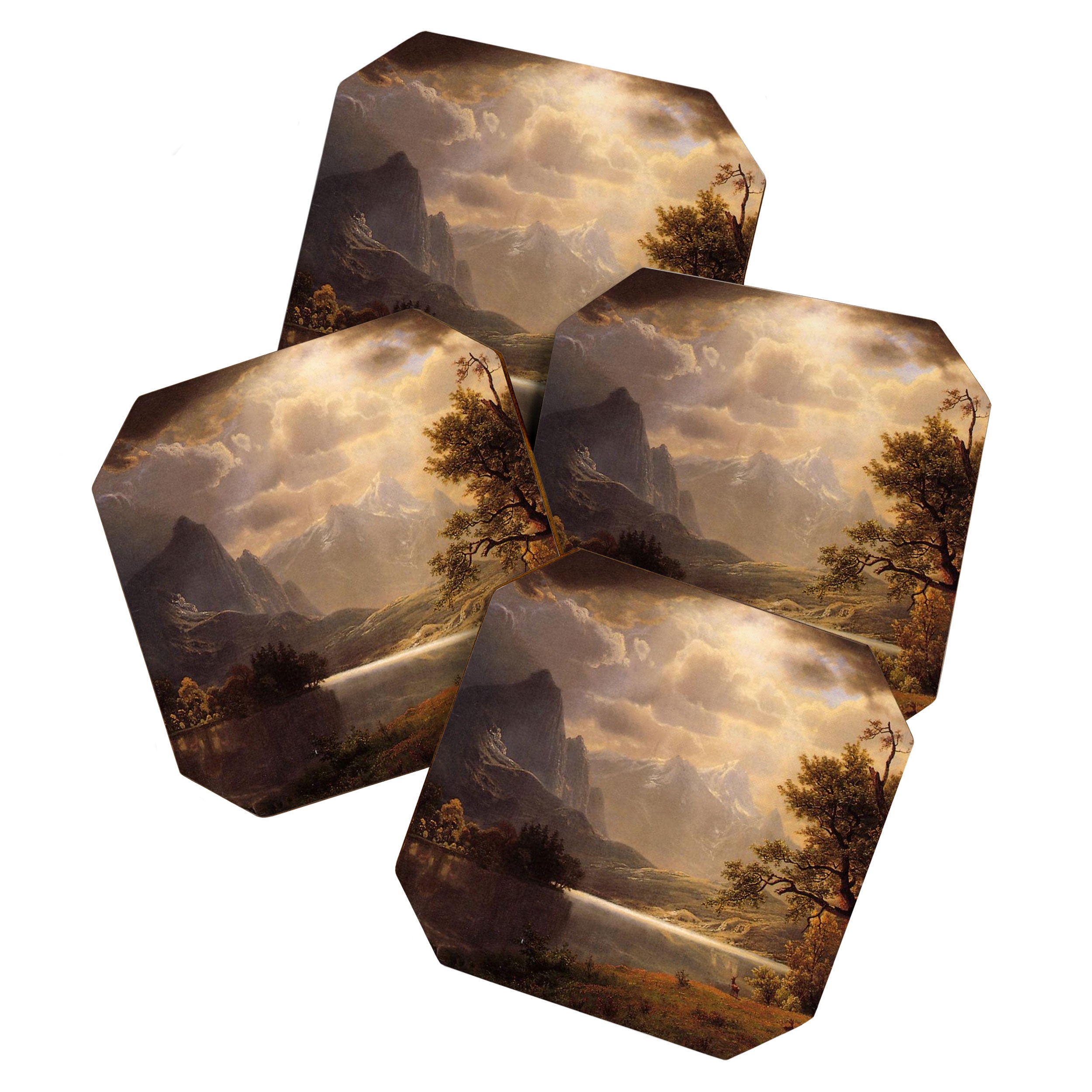 Estes Park Colorado 1869 By Albert Bierstadt | Reproduction Painting Coaster Gallery Image 1