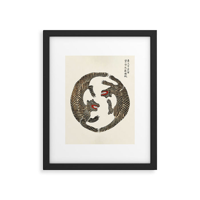 Japanese Tigers by Taguchi Tomoki 1860-1869 - Tiger Framed Art Print Gallery Image 1