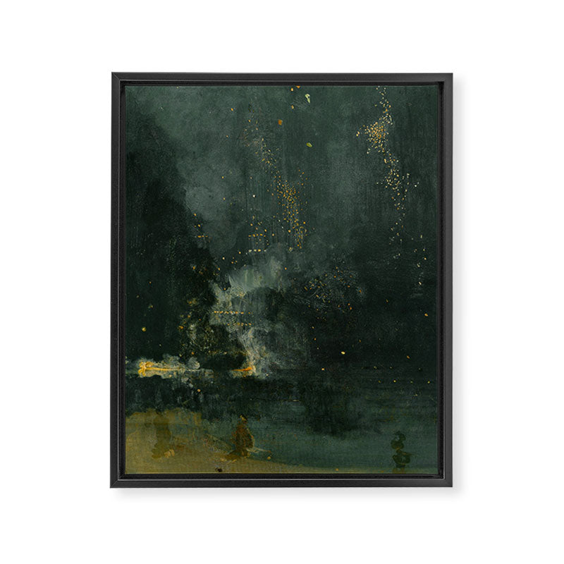 Nocturne In Black And Gold The Falling Rocket By James Mcneill Whistler Framed Canvas Print Gallery Image 3
