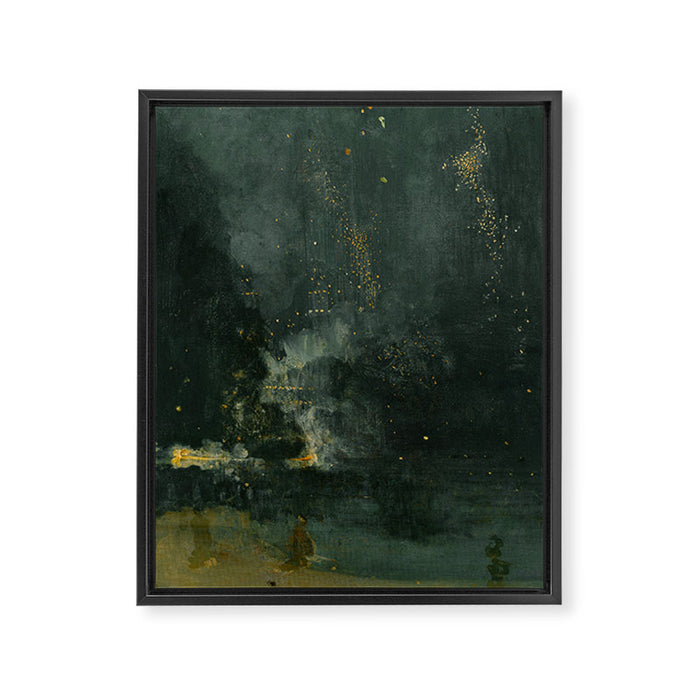 Nocturne In Black And Gold The Falling Rocket By James Mcneill Whistler Framed Canvas Print Gallery Image 1
