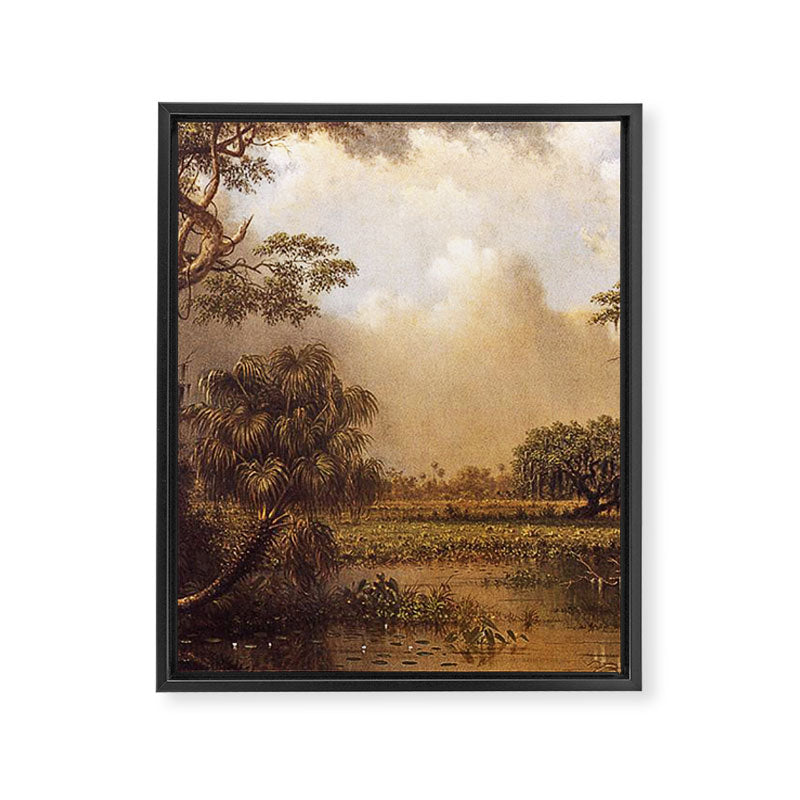 The Great Florida Marsh 1886 By Martin Johnson Heade | Reproduction Framed Canvas Print Gallery Image 6