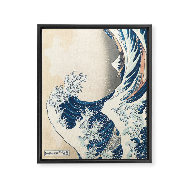 The Great Wave Off Kanagawa by Katsushika Hokusai Thirty Six Views of Mount Fuji - The Great Wave Framed Canvas Print Gallery Image 3