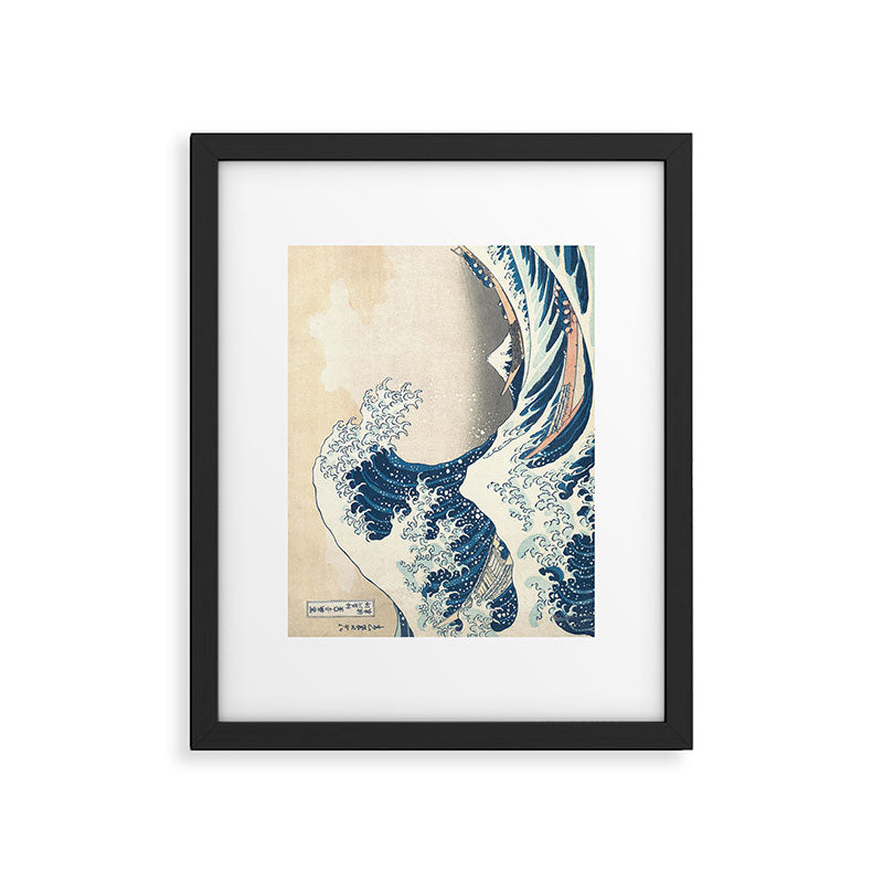 The Great Wave Off Kanagawa by Katsushika Hokusai Thirty Six Views of Mount Fuji - The Great Wave Framed Art Print Gallery Image 4