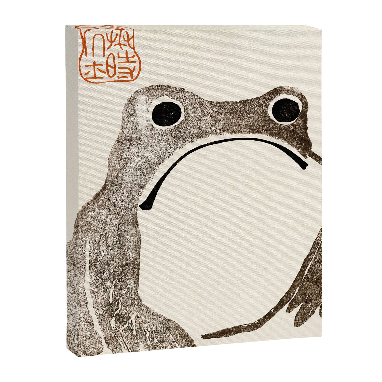 Unimpressed Frog Meika Gafu by Matsumoto Hoji 1814 - Frog Canvas Print Gallery Image 3
