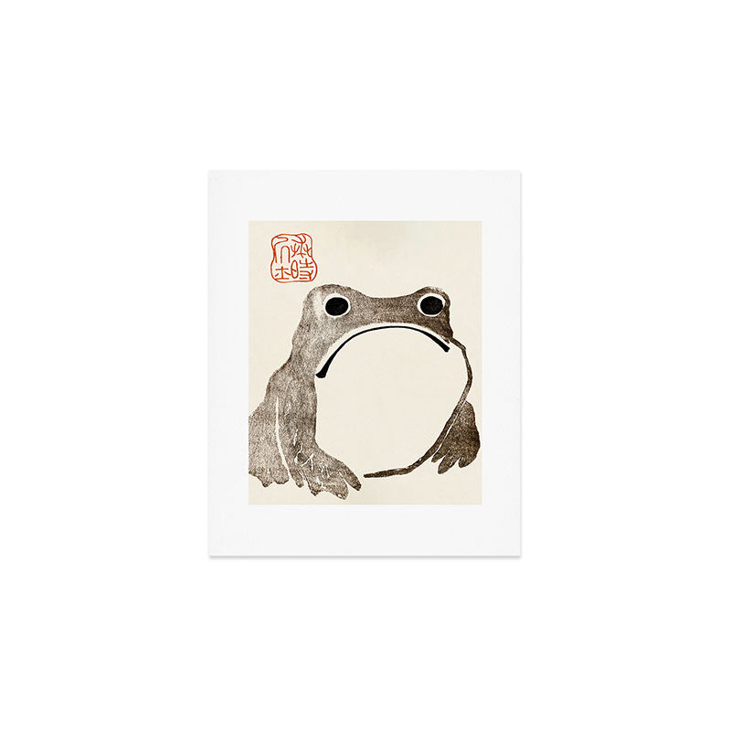 Unimpressed Frog Meika Gafu by Matsumoto Hoji 1814 - Frog Art Print Gallery Image 1