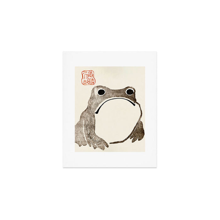 Unimpressed Frog Meika Gafu by Matsumoto Hoji 1814 - Frog Art Print Gallery Image 1