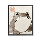 Unimpressed Frog Meika Gafu by Matsumoto Hoji 1814 - Frog Framed Canvas Print Gallery Image 8