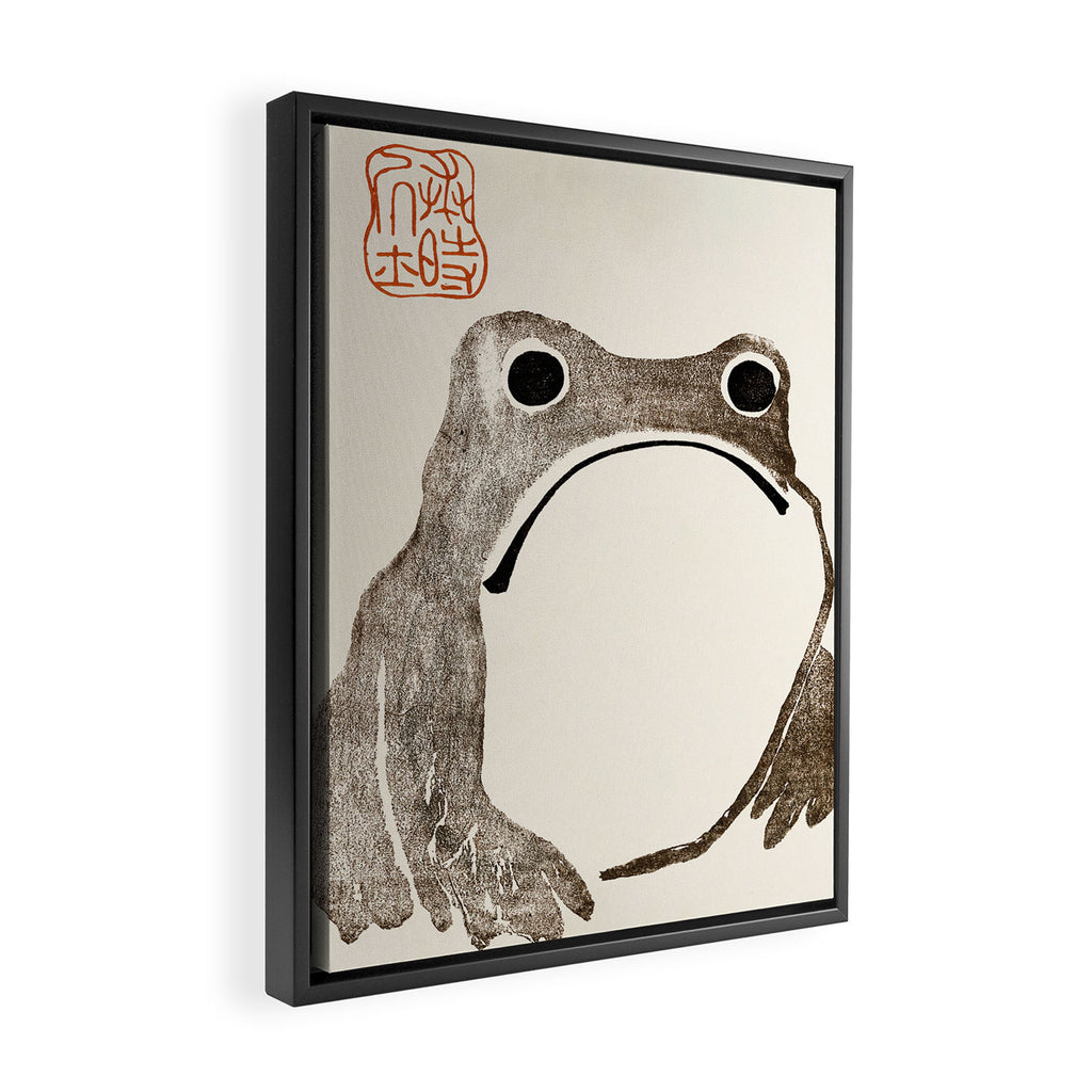 Unimpressed Frog Meika Gafu by Matsumoto Hoji 1814 - Frog Framed Canvas Print Gallery Image 2