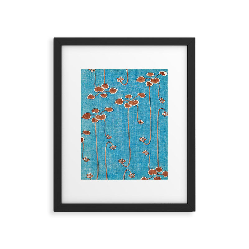 Vines from Bijutsu Sekai Vintage Illustration by Watanabe Seitei 1893-1896 Peaceful Blue Watercolor Framed Art Print Gallery Image 5