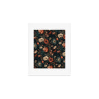 Vintage Aesthetic Beautiful Flowers, Nature Art, Dark Cottagecore Plant Collage - Flower Art Print Gallery Image 1